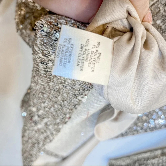 Eliza J gold sequin diamond panel dress NWT size 4 - Picture 10 of 13